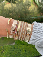 Load image into Gallery viewer, Gold Wave Cuff Bangle