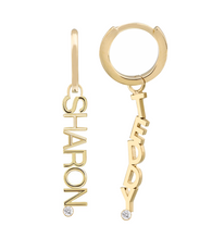 Load image into Gallery viewer, Solid Gold and Diamond Earring Charm