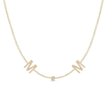 Load image into Gallery viewer, Custom Diamond Couple's Initials and Charm Necklace