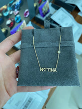 Load image into Gallery viewer, Name Necklace with Tiny Diamond