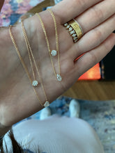 Load image into Gallery viewer, Double Row Multishape Solitaires (+ Pear) Diamond Layered Necklace