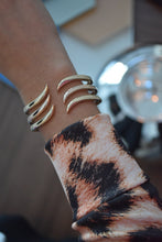 Load image into Gallery viewer, Gold Wave Cuff Bangle