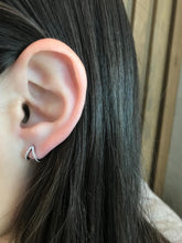Load image into Gallery viewer, Diamond Split Huggies Earrings