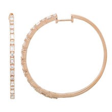 Load image into Gallery viewer, Baguette Diamond Statement Hoops
