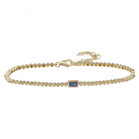 Diamond Beaded Sapphire Bracelet