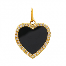 Load image into Gallery viewer, Diamond Outline Gemstone Heart Charm
