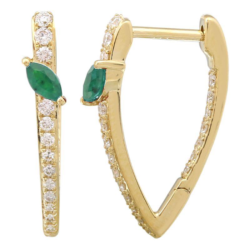 Statement V Emerald Diamond Earrings