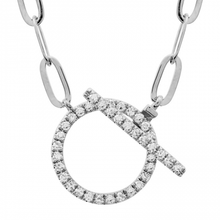 Load image into Gallery viewer, Open Link Diamond Clasp Necklace
