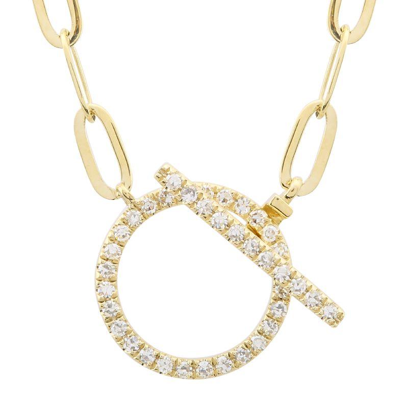Open Link Diamond Clasp Necklace