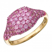 Load image into Gallery viewer, Gemstone Pave Signet Ring
