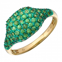 Load image into Gallery viewer, Gemstone Pave Signet Ring

