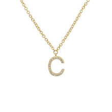 Load image into Gallery viewer, Small Diamond Initial Necklace
