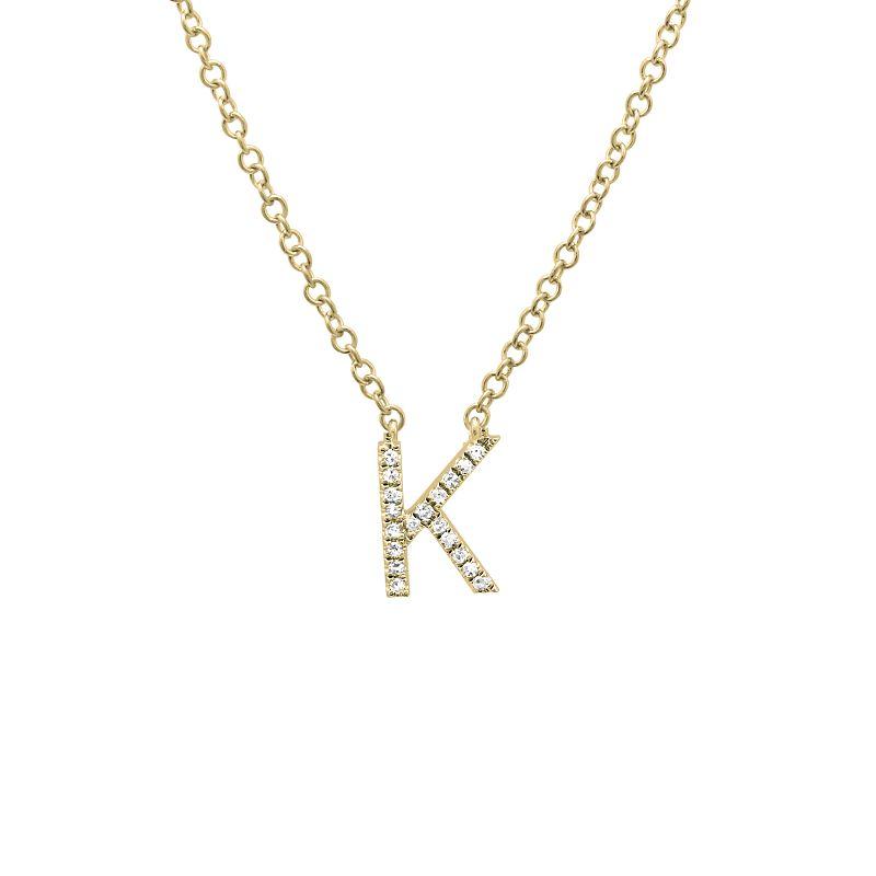 Small Diamond Initial Necklace
