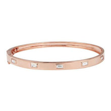 Load image into Gallery viewer, Segment Baguettes Thin Diamond Bangle
