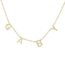 Load image into Gallery viewer, Multiple Diamond Dangling Initials Name Necklace
