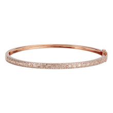 Load image into Gallery viewer, Thin Baguette and Diamond Bangle
