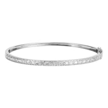 Load image into Gallery viewer, Thin Baguette and Diamond Bangle
