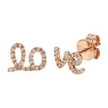 Load image into Gallery viewer, Diamond LOVE Studs
