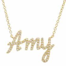 Load image into Gallery viewer, Diamond Pave Script Name Necklace
