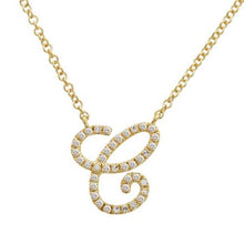 Load image into Gallery viewer, Diamond Script Initial Necklace
