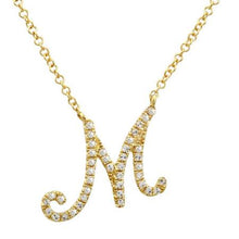Load image into Gallery viewer, Diamond Script Initial Necklace
