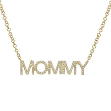 Load image into Gallery viewer, Diamond Pave MOMMY Necklace
