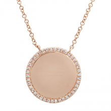Load image into Gallery viewer, Diamond Outline Disc Necklace

