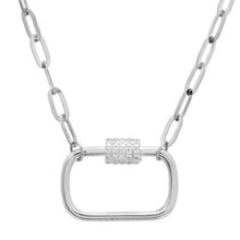 Load image into Gallery viewer, Diamond Open Link Chain with Charm Necklace
