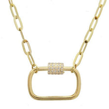 Load image into Gallery viewer, Diamond Open Link Chain with Charm Necklace
