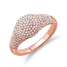 Load image into Gallery viewer, Small Domed Pave Signet Ring
