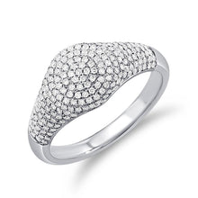 Load image into Gallery viewer, Small Domed Pave Signet Ring
