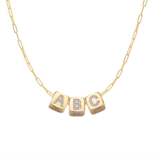 Load image into Gallery viewer, Alphabet Block Initial Charms Necklace

