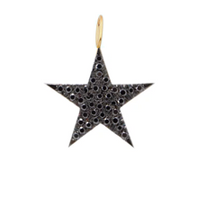 Load image into Gallery viewer, Pave Black Diamond Star Charm
