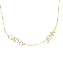 Load image into Gallery viewer, Custom Multiple Diamond Names Necklace
