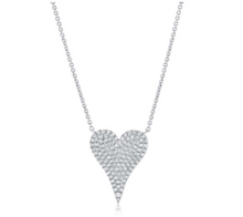 Load image into Gallery viewer, Small Pave Heart Necklace
