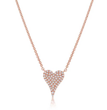 Load image into Gallery viewer, Extra Small Pave Heart Necklace
