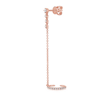 Load image into Gallery viewer, Diamond Chain Earring + Ear Cuff Combo
