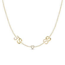 Load image into Gallery viewer, Diamond Accent Initial Couples Necklace
