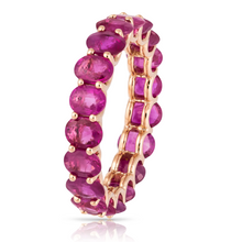 Load image into Gallery viewer, Oval Shaped Gemstone Eternity Ring
