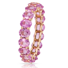 Load image into Gallery viewer, Oval Shaped Gemstone Eternity Ring
