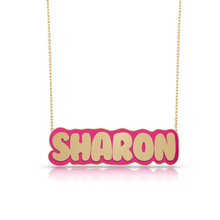 Load image into Gallery viewer, Custom Enamel Outline Bold Name Necklace
