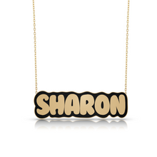 Load image into Gallery viewer, Custom Enamel Outline Bold Name Necklace
