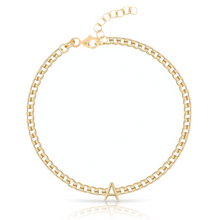 Load image into Gallery viewer, 5mm Solid Initial Cuban Link Anklet
