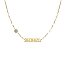 Load image into Gallery viewer, Name Necklace with Diamond Charm
