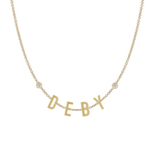 Load image into Gallery viewer, Multiple Initials Necklace with Two Bezels
