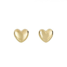 Load image into Gallery viewer, Solid Gold Heart Studs
