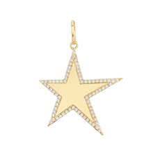Load image into Gallery viewer, Pave Outline Asymmetric Star Charm
