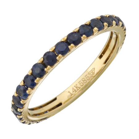 Gemstone Sapphire Stackable Eternity Ring