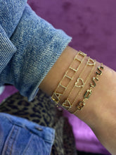 Load image into Gallery viewer, Custom Sideways Multiple Initials with Tiny Diamond Bracelet
