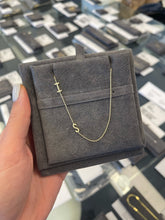 Load image into Gallery viewer, Diamond Asymmetrical Multiple Initials Necklace
